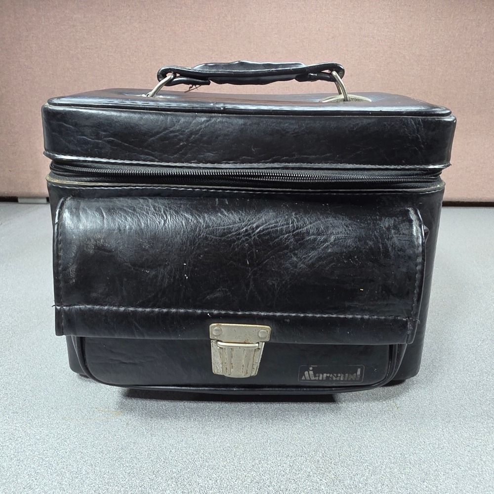 Marsand Camera Bag Medium Vintage Faux Leather Velvet Lined